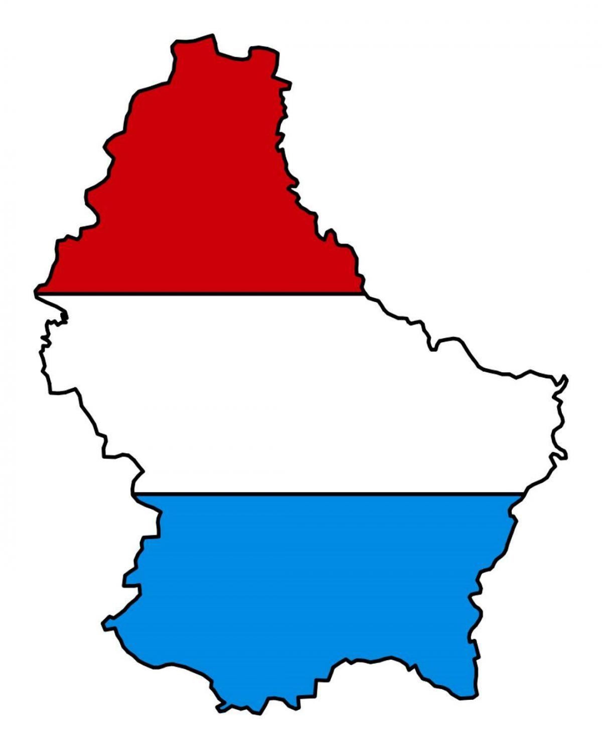 지도 룩셈부르크의 플래그 