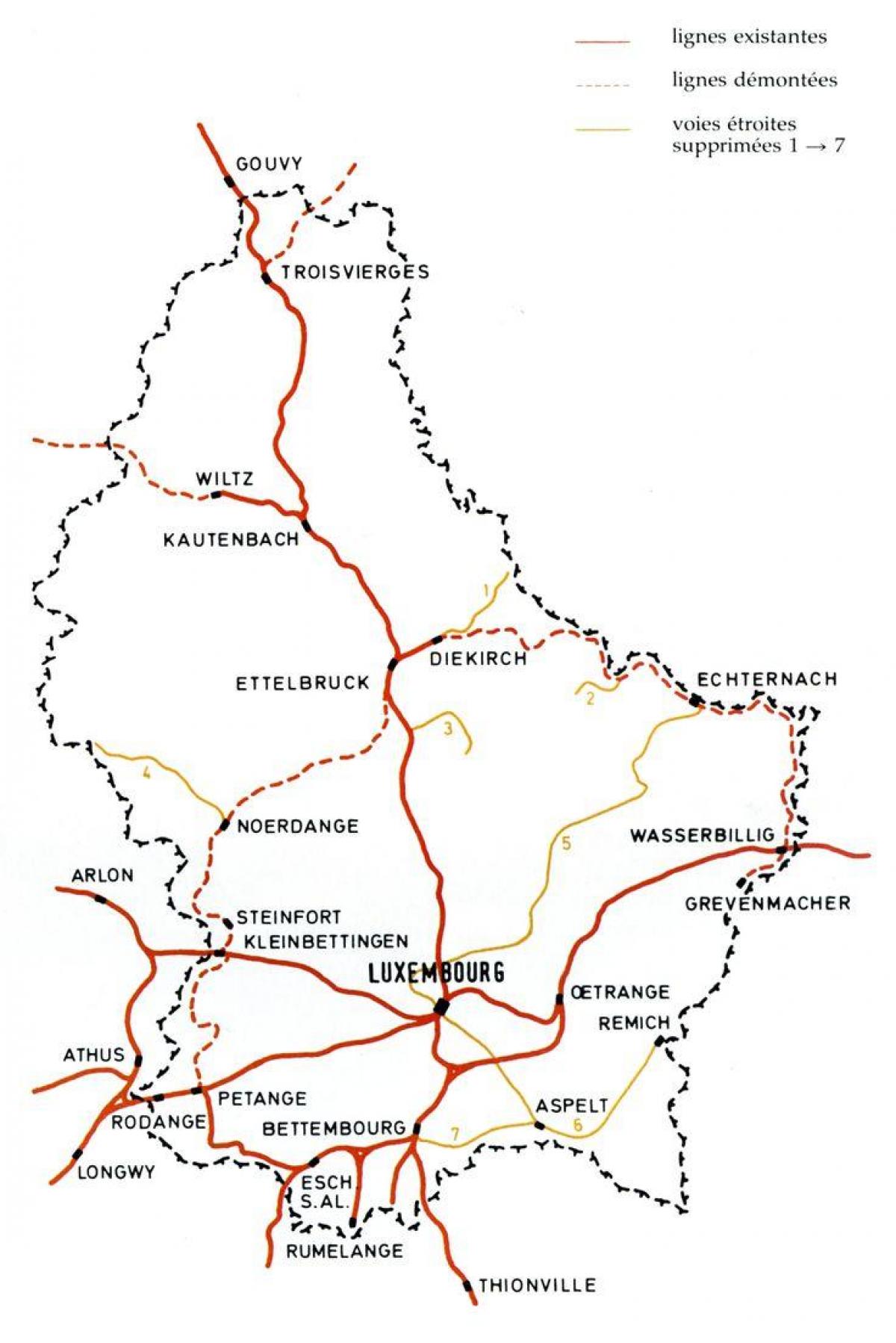 지도 룩셈부르크 기차역