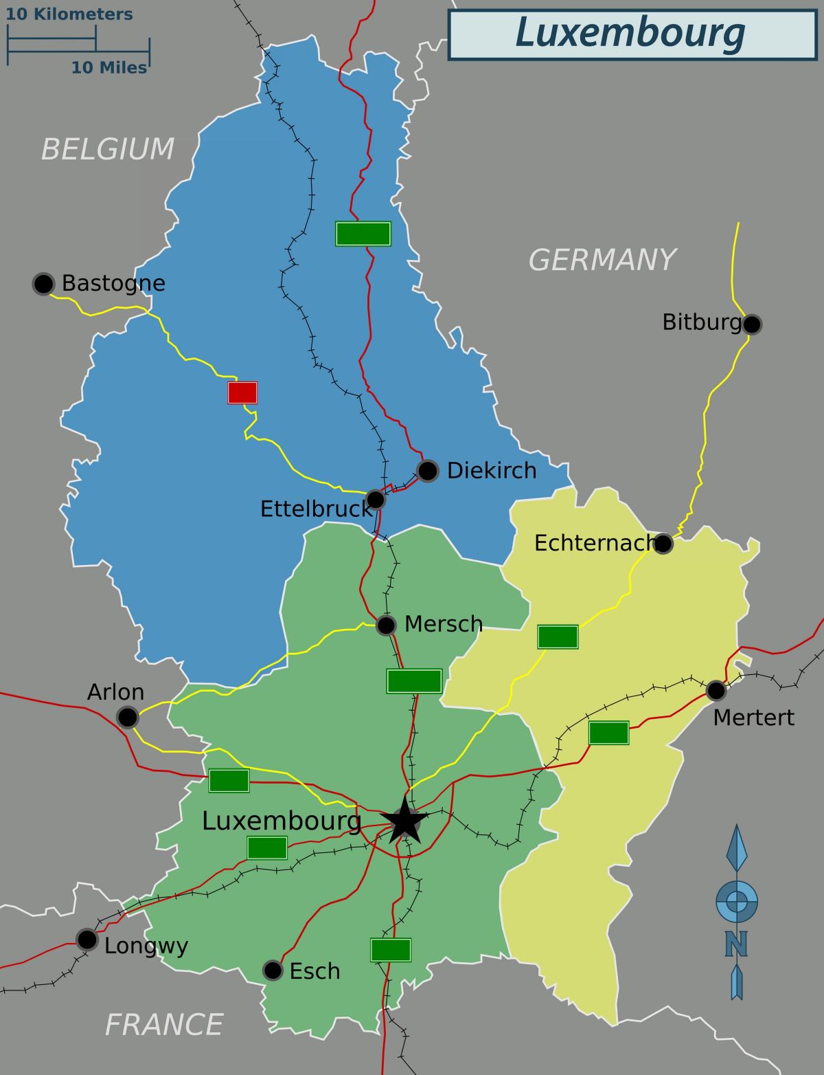 지도 룩셈부르크의 정치