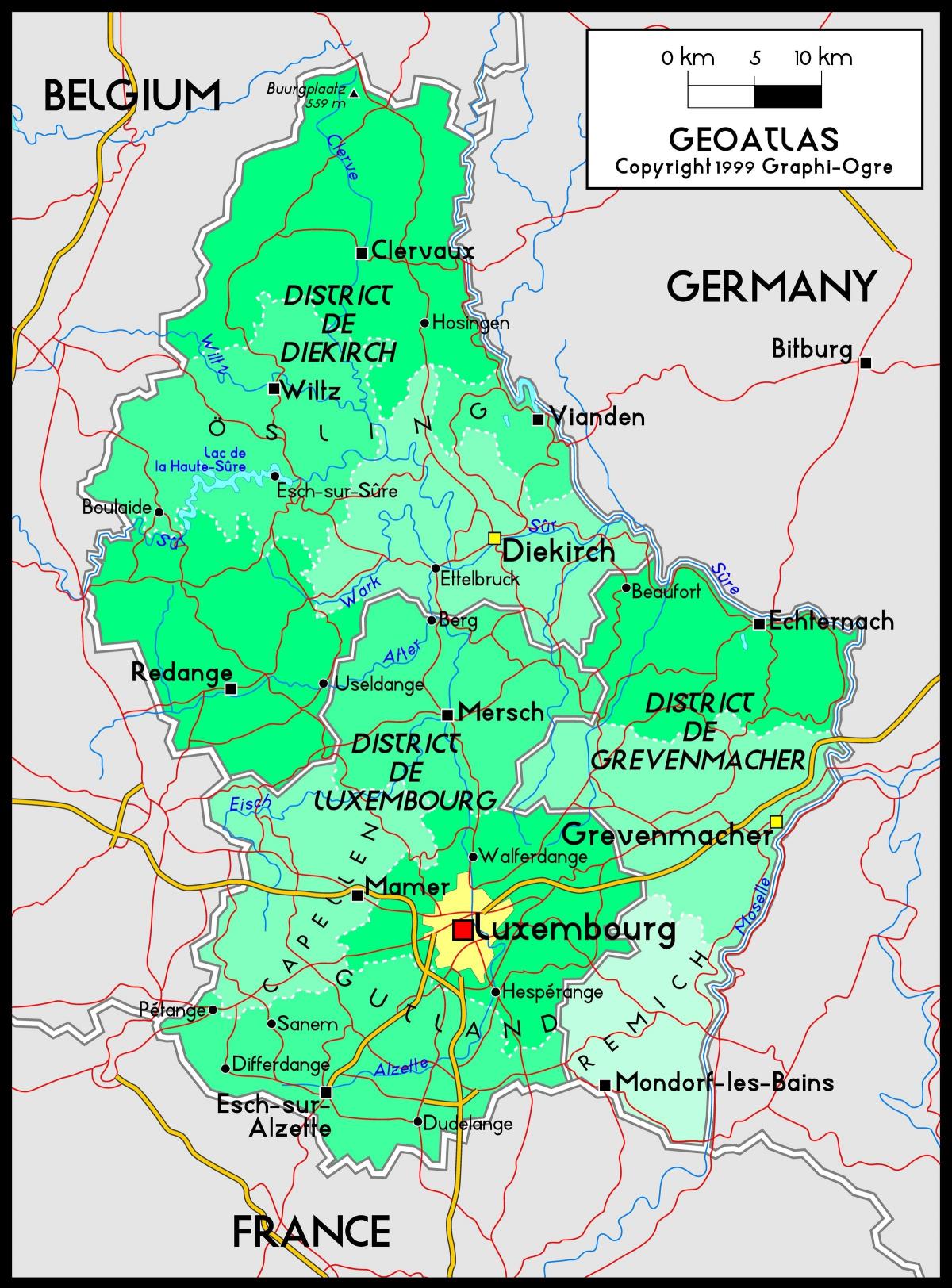 룩셈부르크 지도 위치
