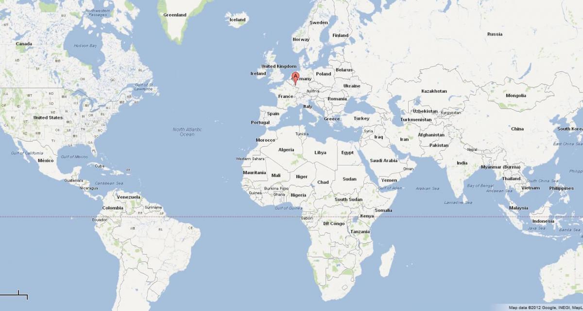 룩셈부르크에 위치하는 세계 지도