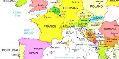 유럽의 지도를 보여주는 룩셈부르크